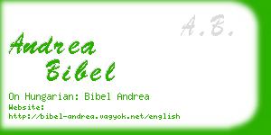 andrea bibel business card